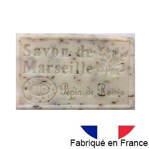 Marseille soap with organic olive oil - Grape seed fragrance - 125 g