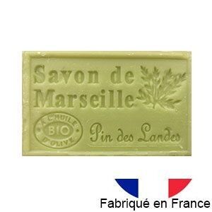 Marseille soap with organic olive oil - Landes pine fragrance - 125g