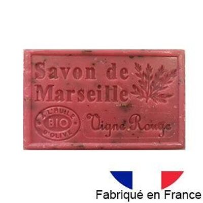 Savon de Marseille à l'huile d'olive BIO - parfum vigne rouge - 125g