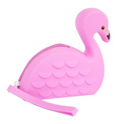 Flamingo Silicone Coin Pouch%#