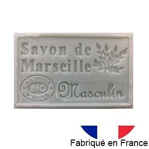 Marseille soap with organic olive oil - masculine fragrance - 125g