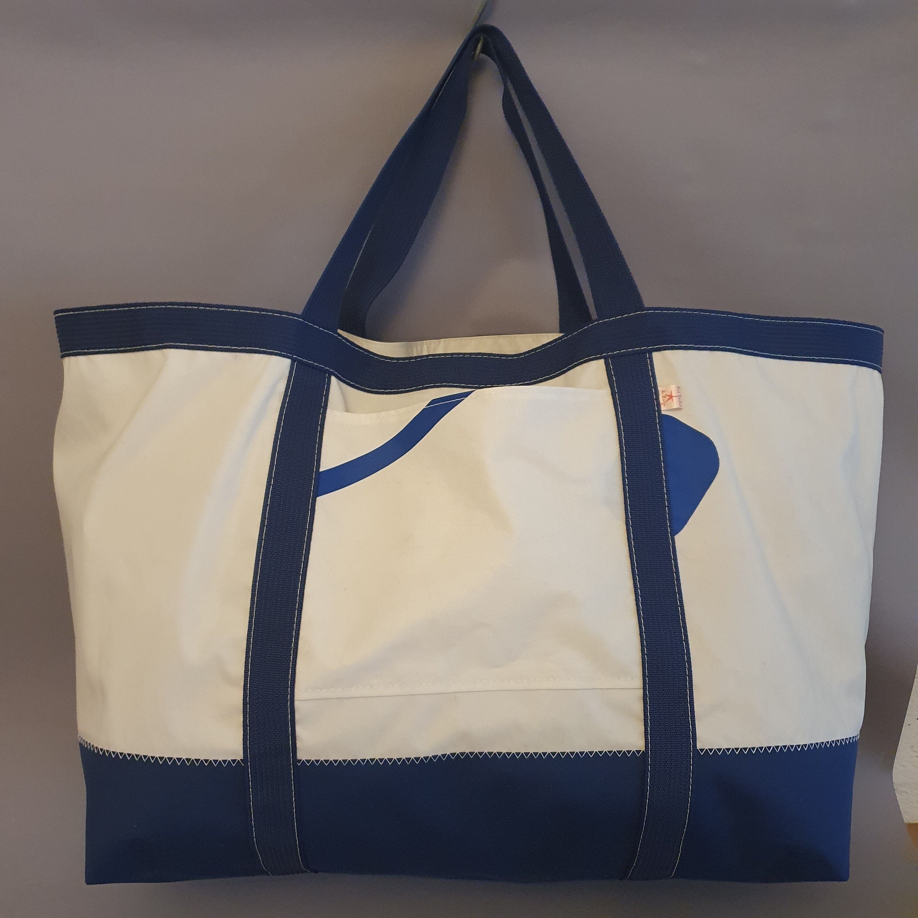 Grand Large "NAVY" tote bag with reinforced base