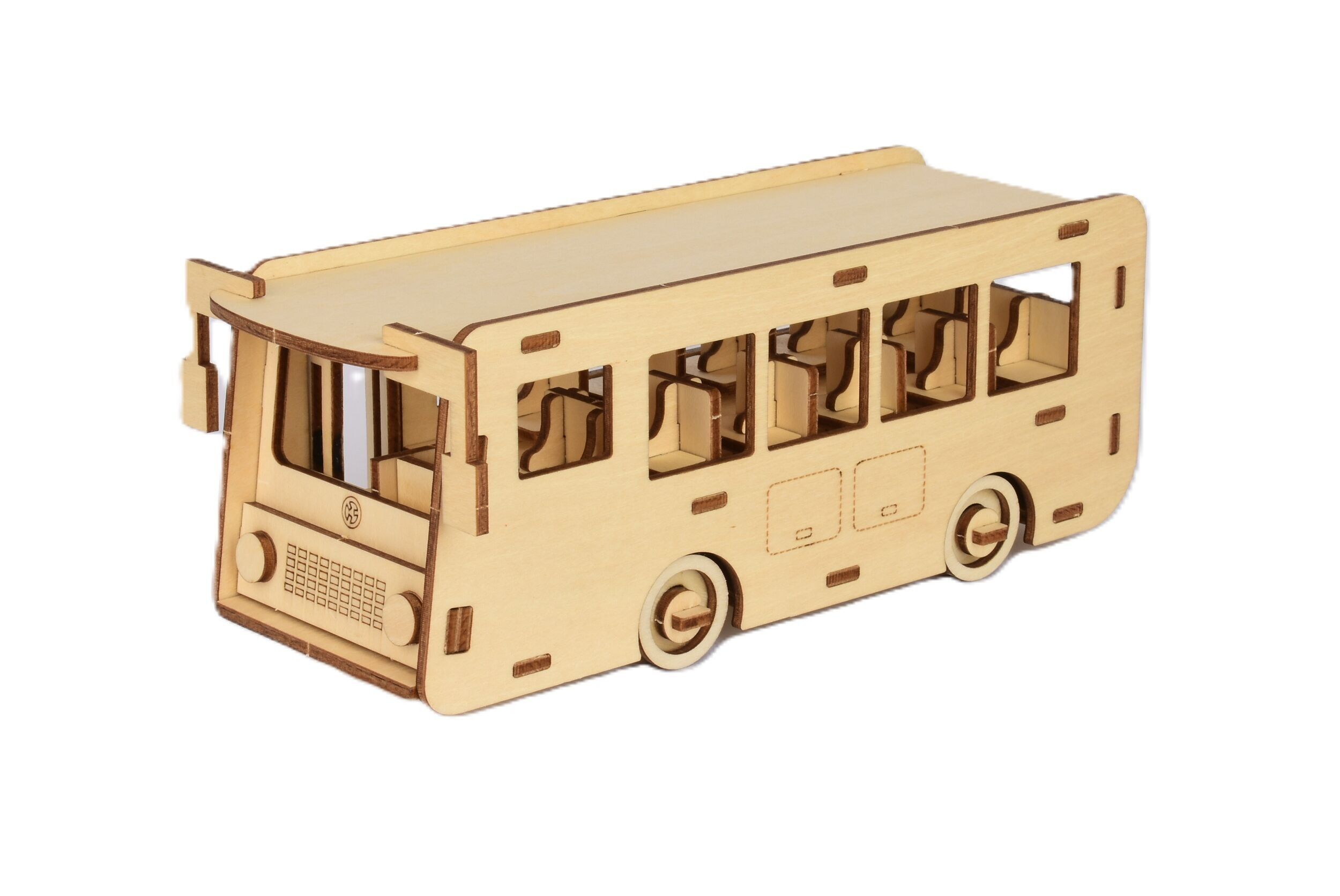 Kit di costruzione Puzzle 3D Fai da te Autobus Autobus Auto da turismo in legno