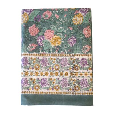 Nappe rectangle en coton imprimé "Prairie"