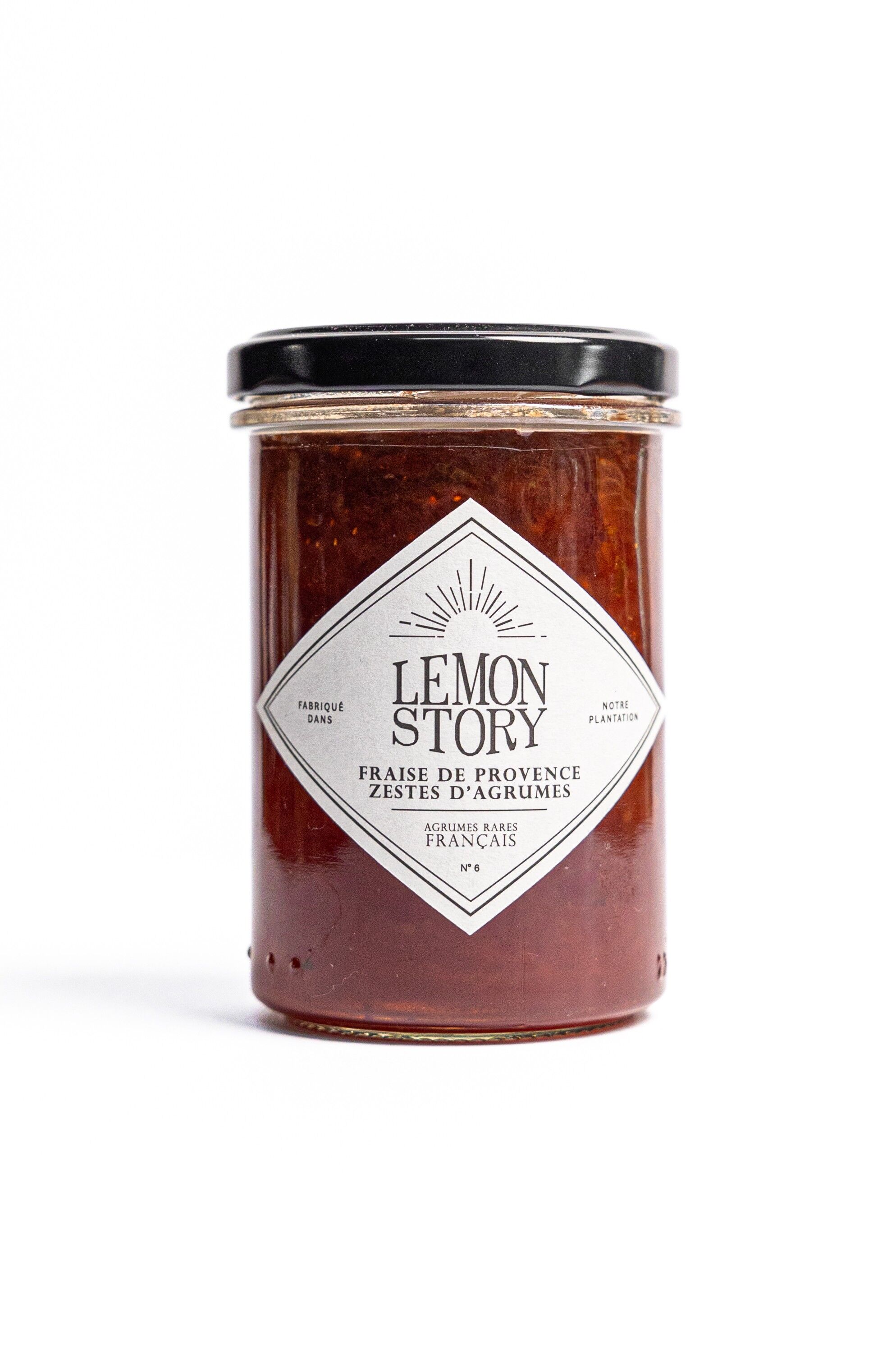 Provencal strawberry jam with citrus zest