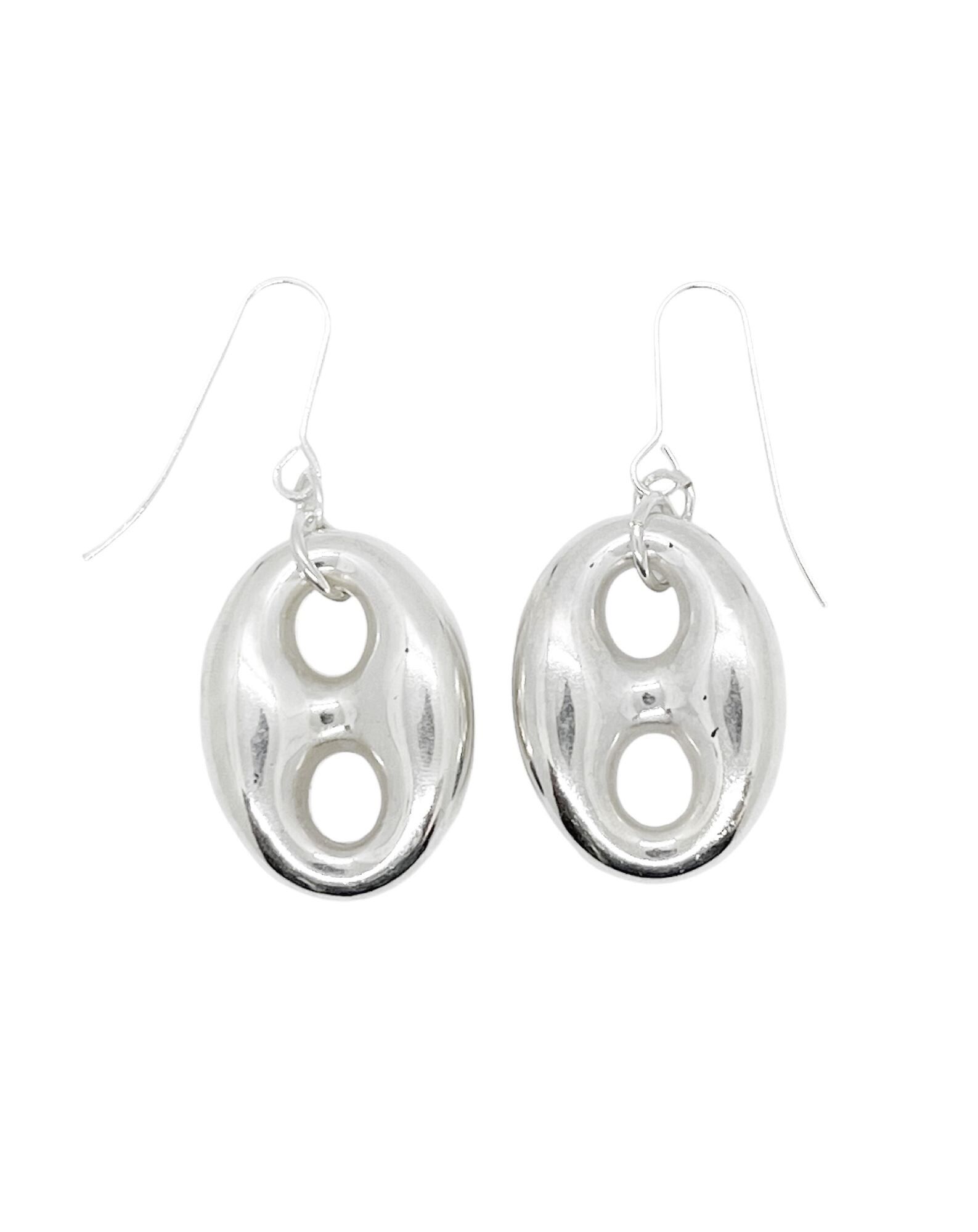 Orecchino teschio d'argento