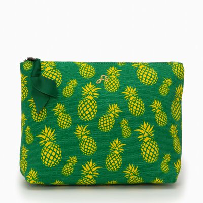 Borsa da bagno in tela riciclata Mila Pineapples