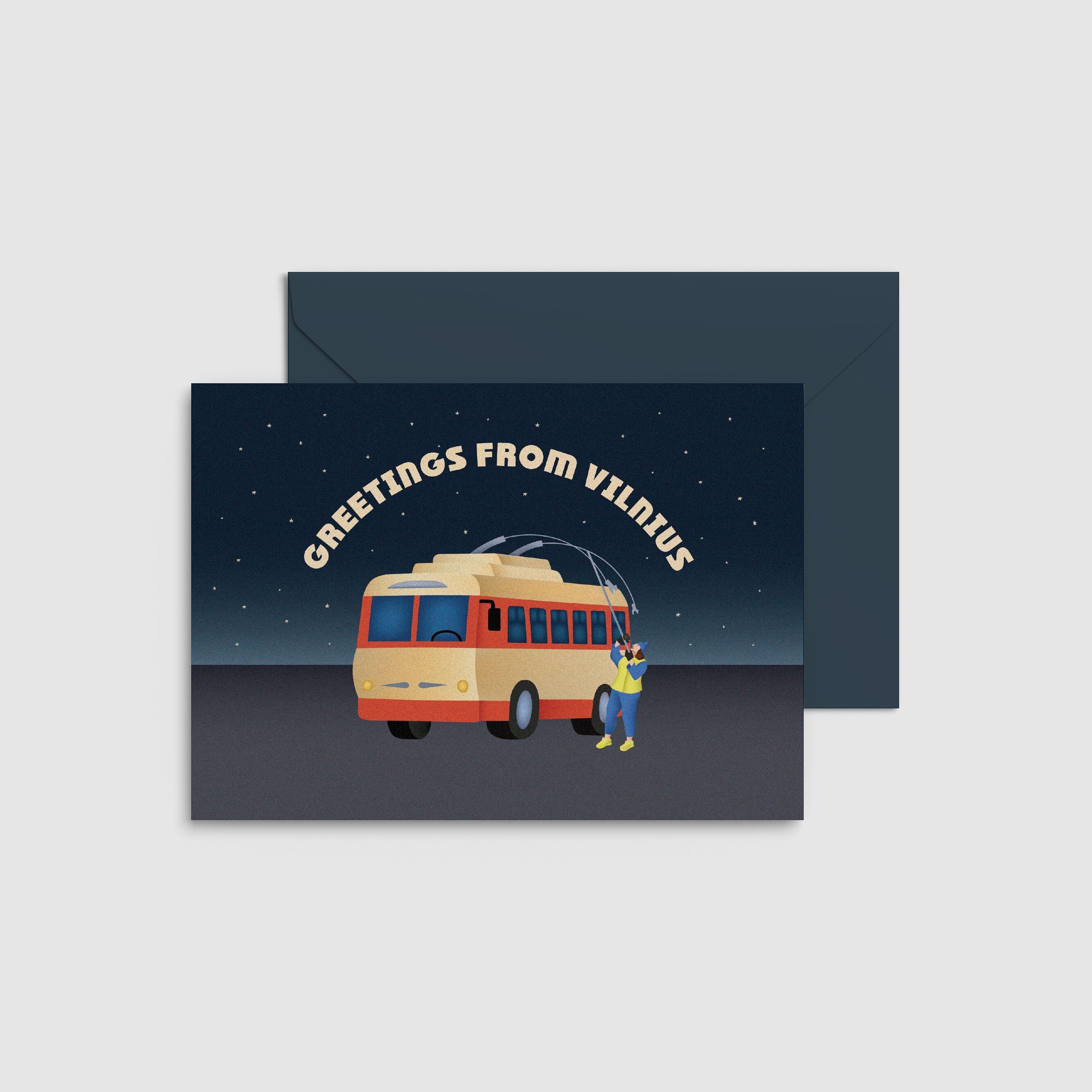 Postkarte "Trolleybus"