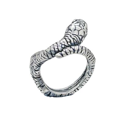 Snake1 ring in antique silver