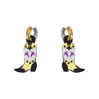 BOUCLES D'OREILLES BOTTES DE COW-BOY