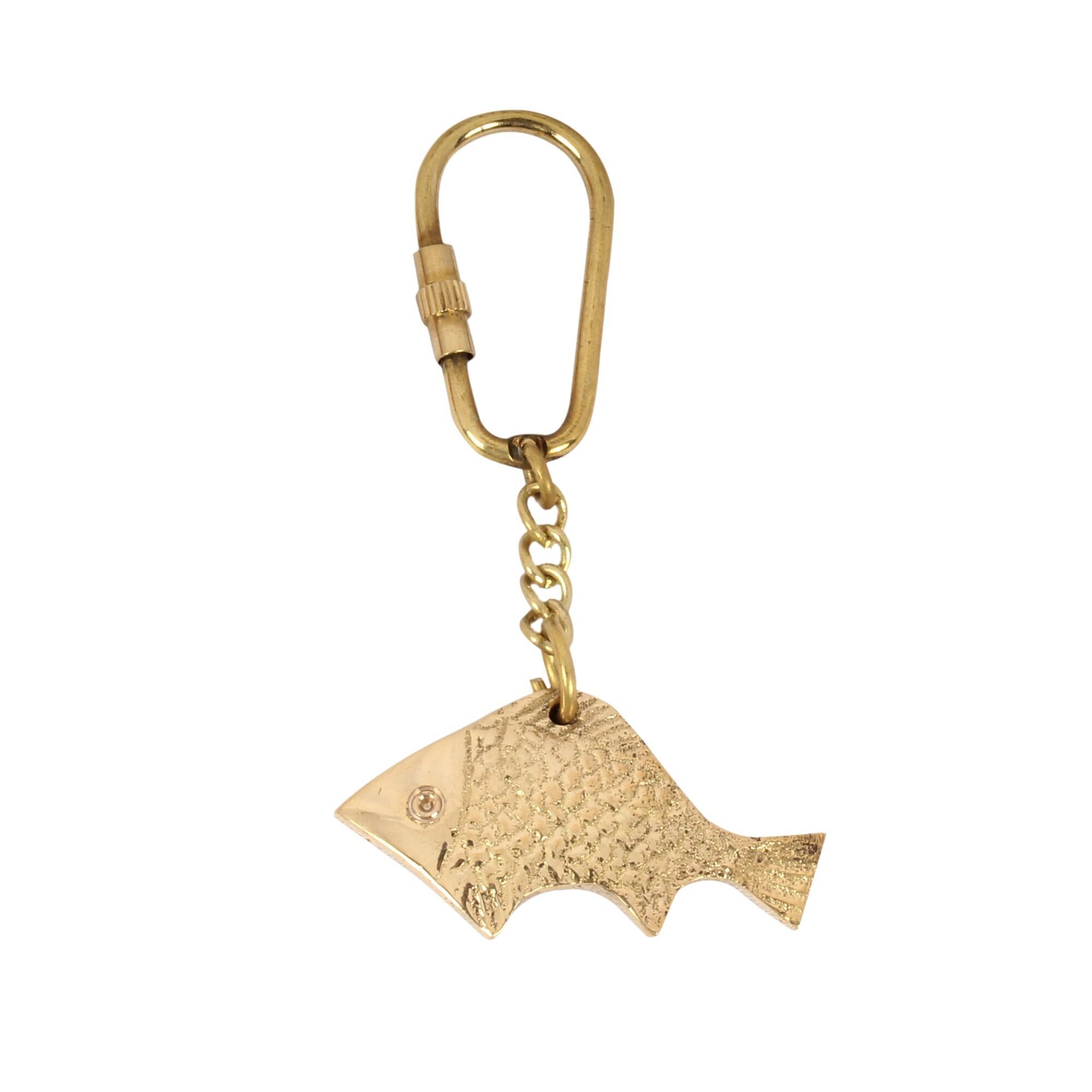 Brass Fish Keychain