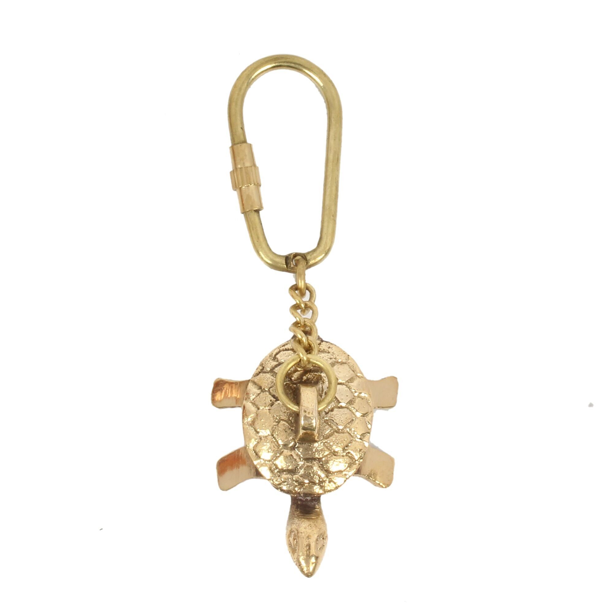 Brass Turtle Keychain