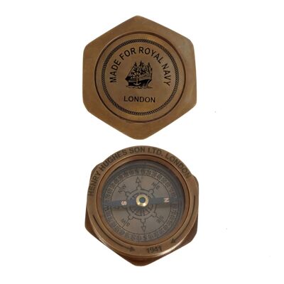 Boussole poétique en laiton finition antique Taille :