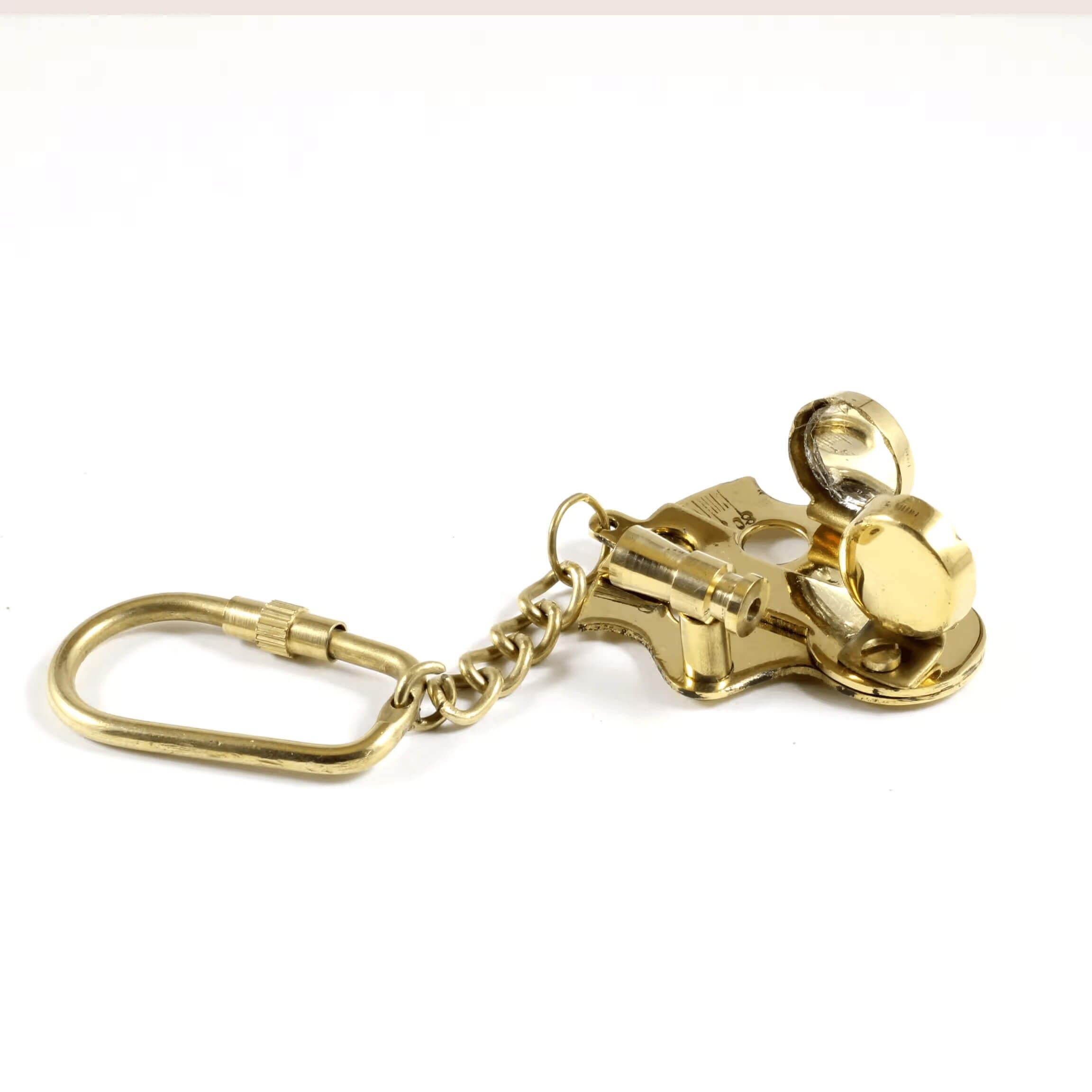 Portachiavi sestante in ottone