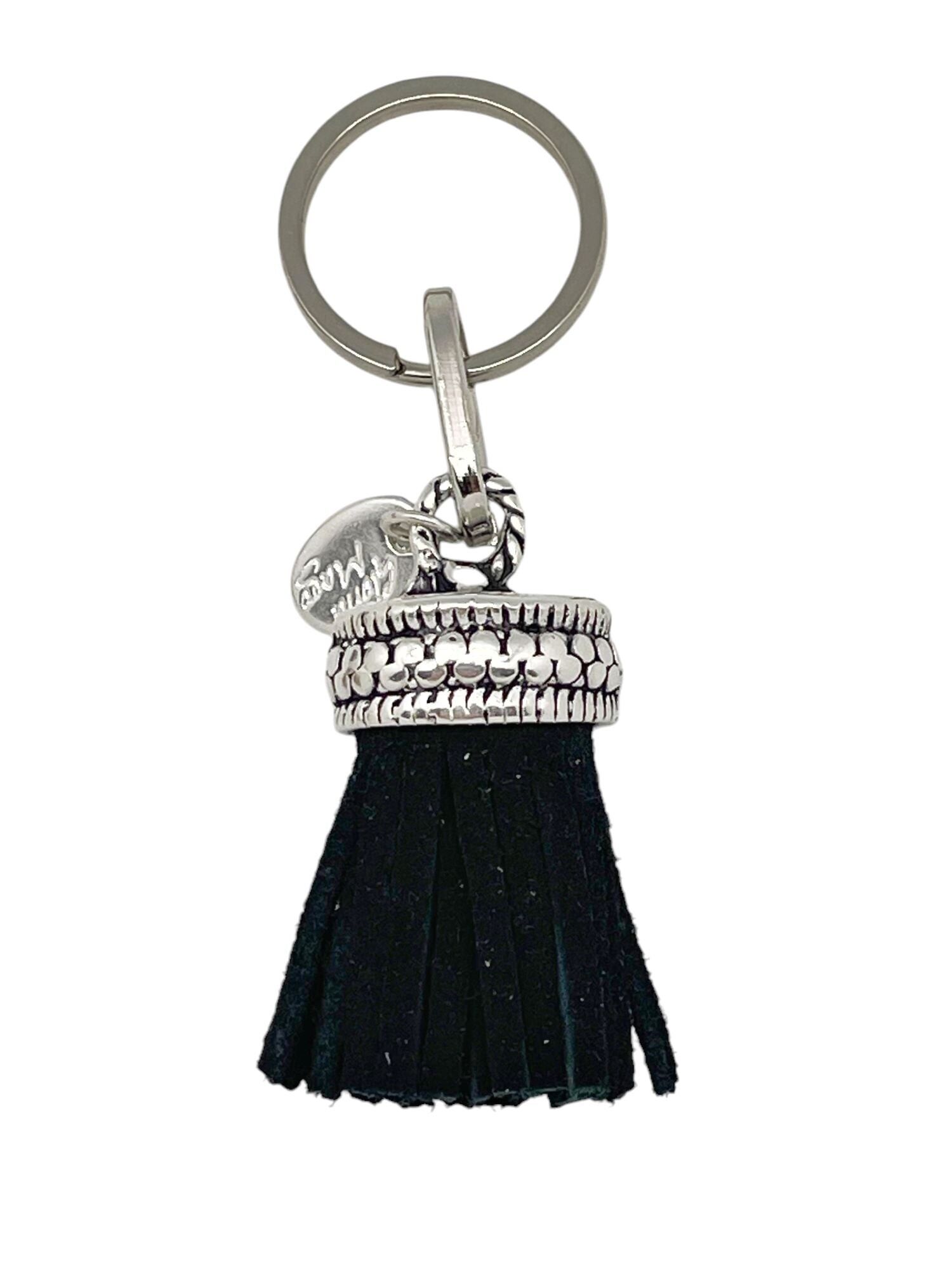 Portachiavi Flecado1 in pelle nera