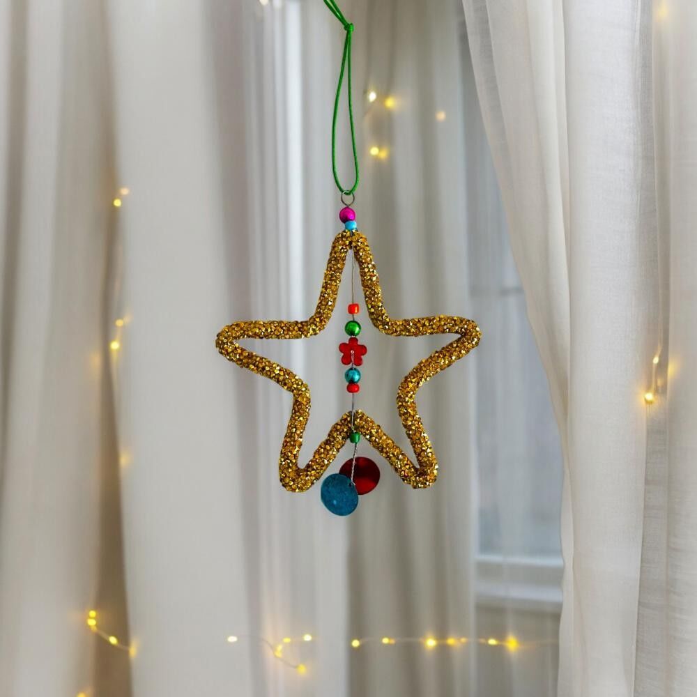 Decoration Sparkling Gold Star Ornament