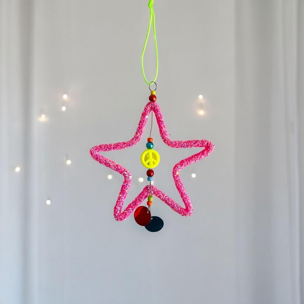 Decoration Sparkling Pink Star Ornament
