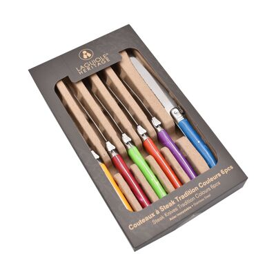 Coltelli da bistecca Tradition Colors 6 pezzi