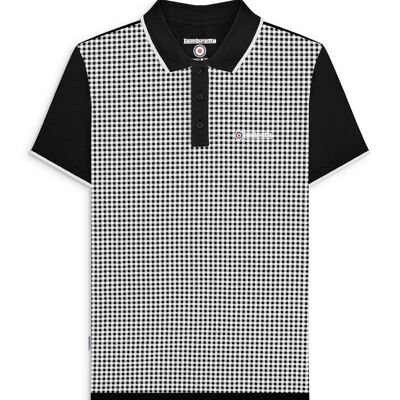 Polo AOP de cuadros vichy negro OI24