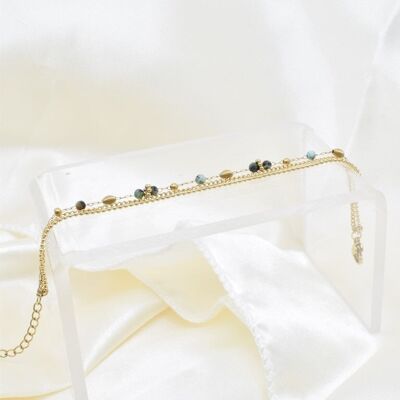 Bracciale a tre file in acciaio inossidabile - BR210215OR-VR