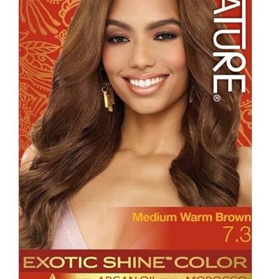 Creme of Nature Hair Color Gel #7.3 Medium Warm Brown Thermal Protection for Fine Hair