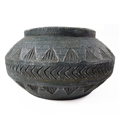 Macetas grandes Maceta grande de triángulo gris Gliese 21 cm x 40 cm Botanik