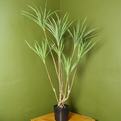 Pianta di albero del drago Dracaena 125cm aspetto naturale artificiale Botanik