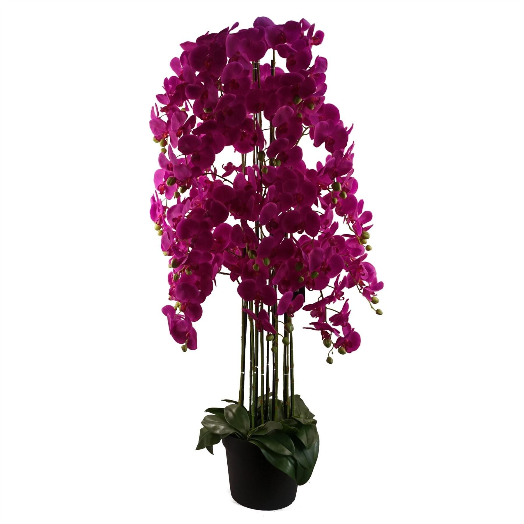 Riesige lila Orchidee Pflanze künstlich 189 Blüten REAL TOUCH Botanik