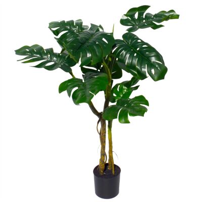 Pianta artificiale Monstera Pianta di formaggio contorta 120 cm 120 cm Foglia Design Realistico Botanik