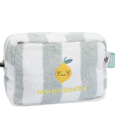 Trousse de toilette pour enfant en coton éponge Lola Lemon