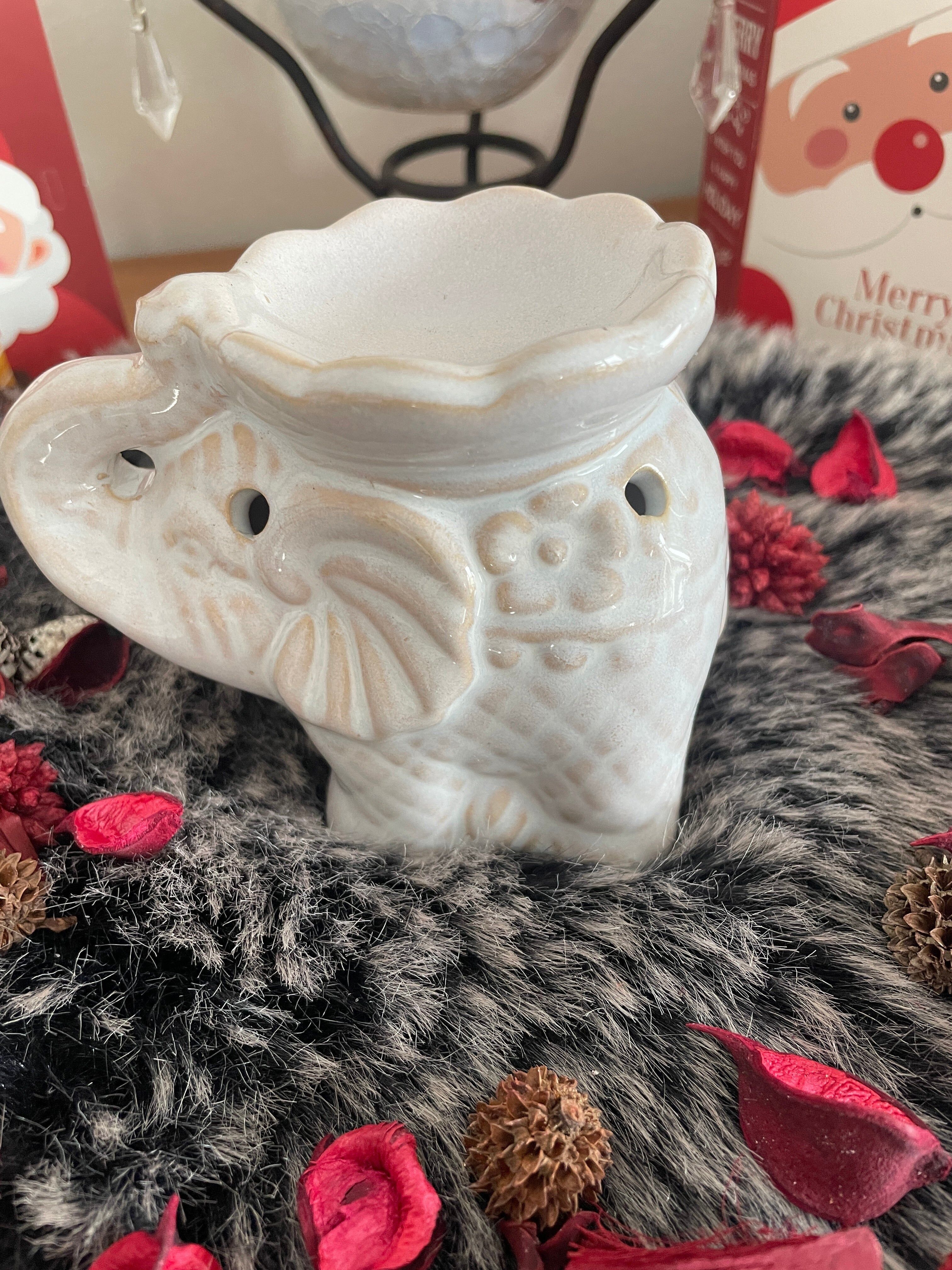 Elefanten-Fondantbrenner aus Keramik (weiß)