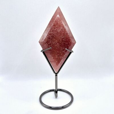 Diamante de cuarzo fresa estrellado con soporte (cuarzo fresa)