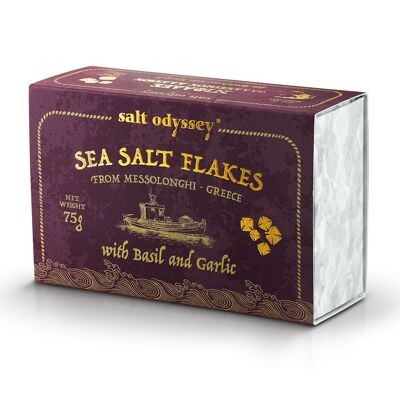 Sal marina en escamas albahaca y ajo, 75 g
