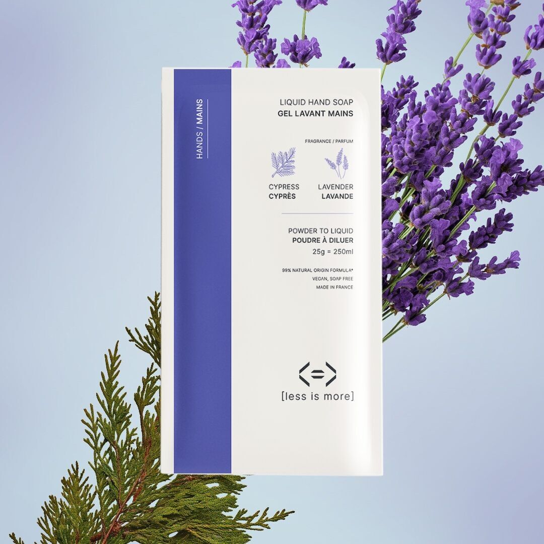 Gel lavant mains  [cyprès + lavande] éco-recharge 25g pour 250ml