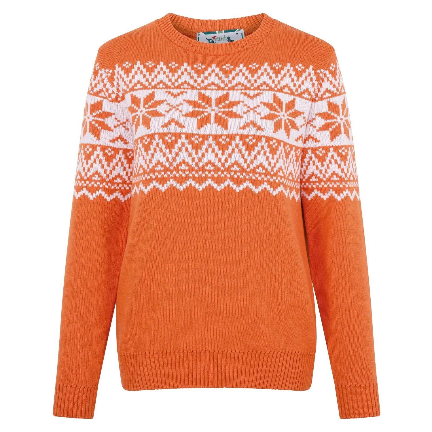 Il maglione natalizio ecologico da donna Nordic Fairisle - Arancione