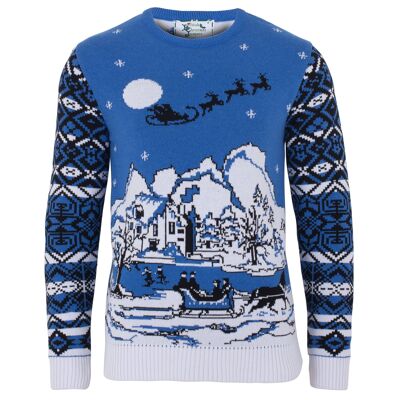 Santa's Seconds - Maglione natalizio ecologico da uomo "Natale nel paese delle meraviglie"