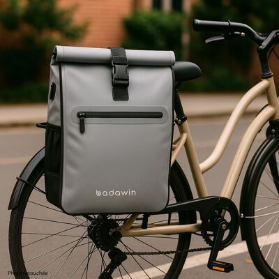Borsa da bici per portapacchi Aaron Badawin Grigia