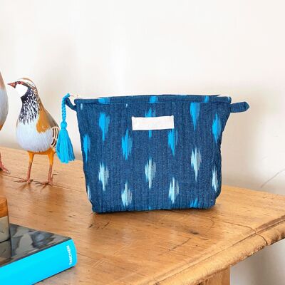 Borsa ikat blu e turchese