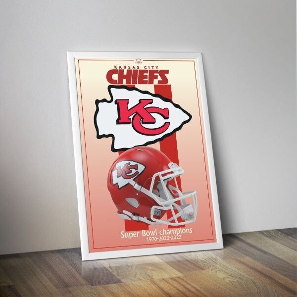 Póster del casco de los Kansas City Chiefs de la NFL