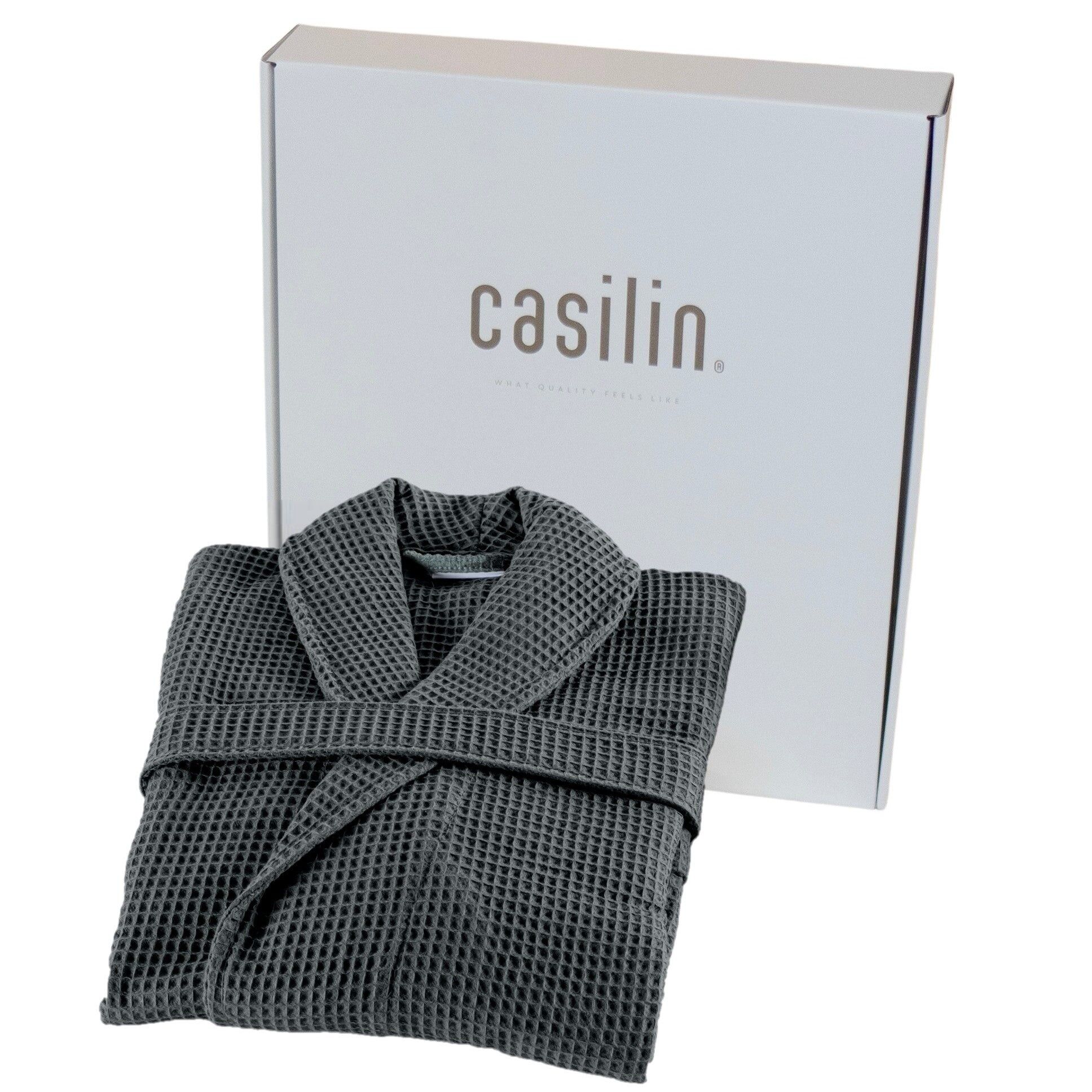 Accappatoio Kos in confezione regalo grigio antracite