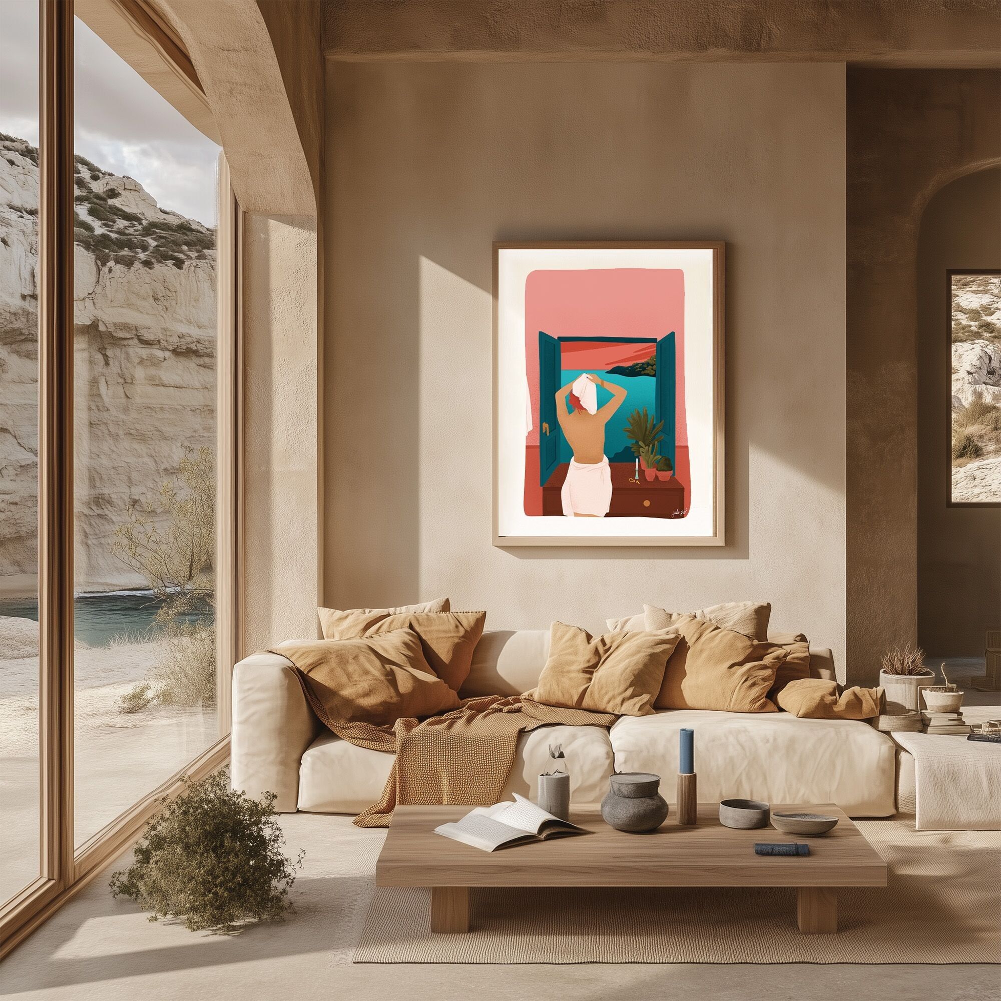 Window on the sea poster 42x59.4cm (A2)