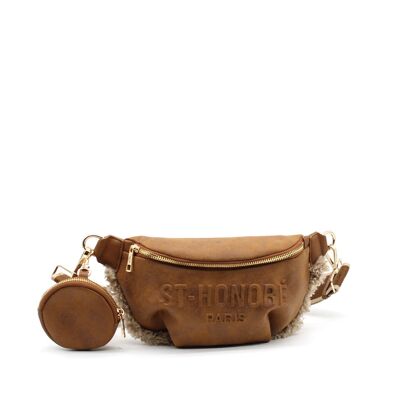 ST-HONORÉ faux fur fanny pack pouch