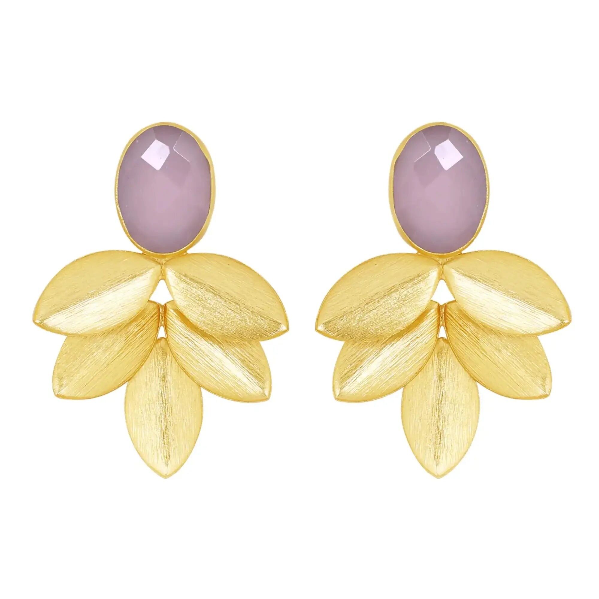 Rosafarbene Orsay-Ohrringe