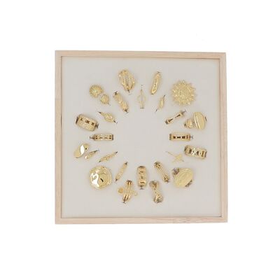 Kit de 24 anillos de acero inoxidable - dorado - DISPLAY GRATIS