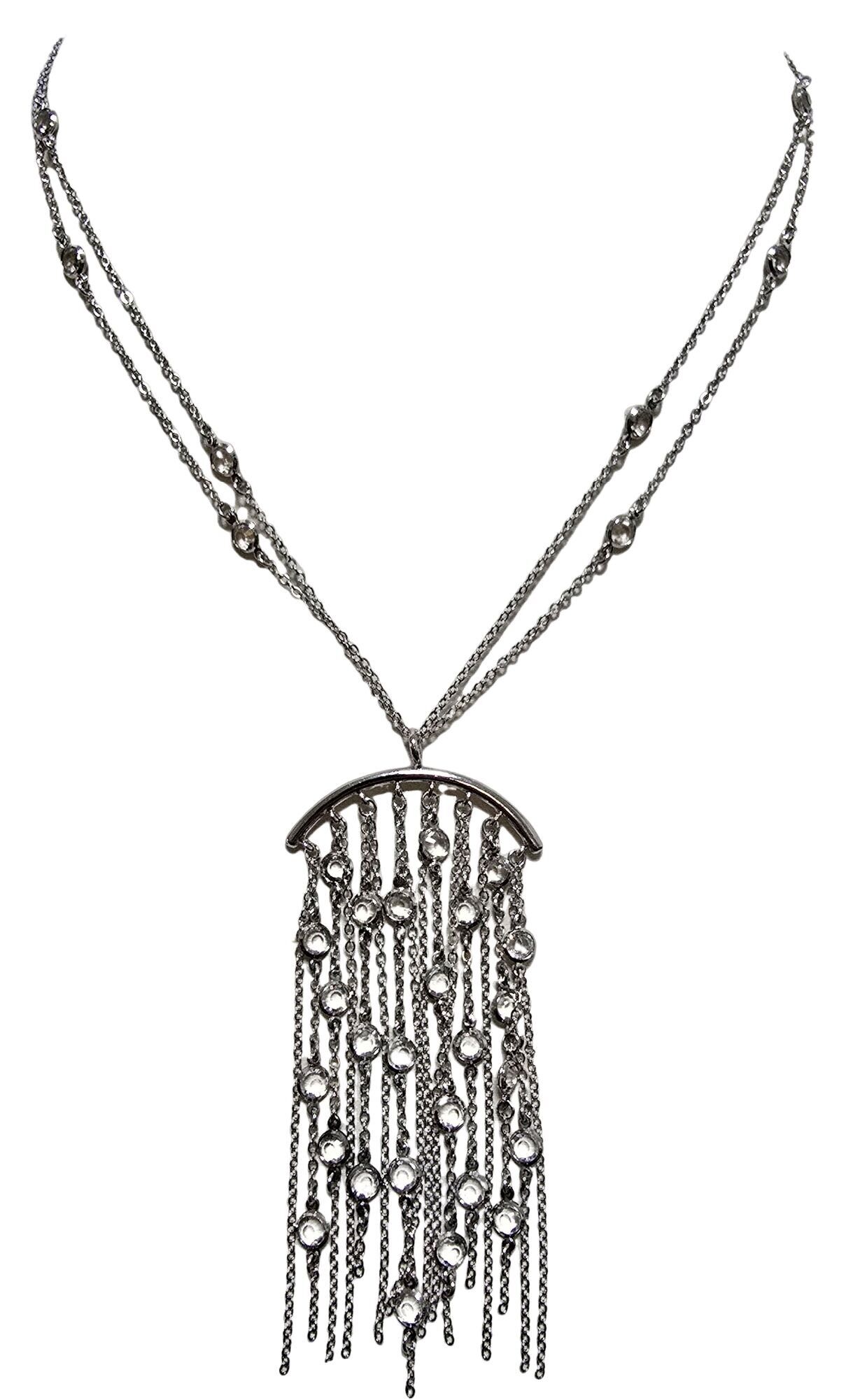 collana rodio con ciuffo