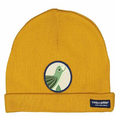 Children's knitted hat, organic cotton - Turtle