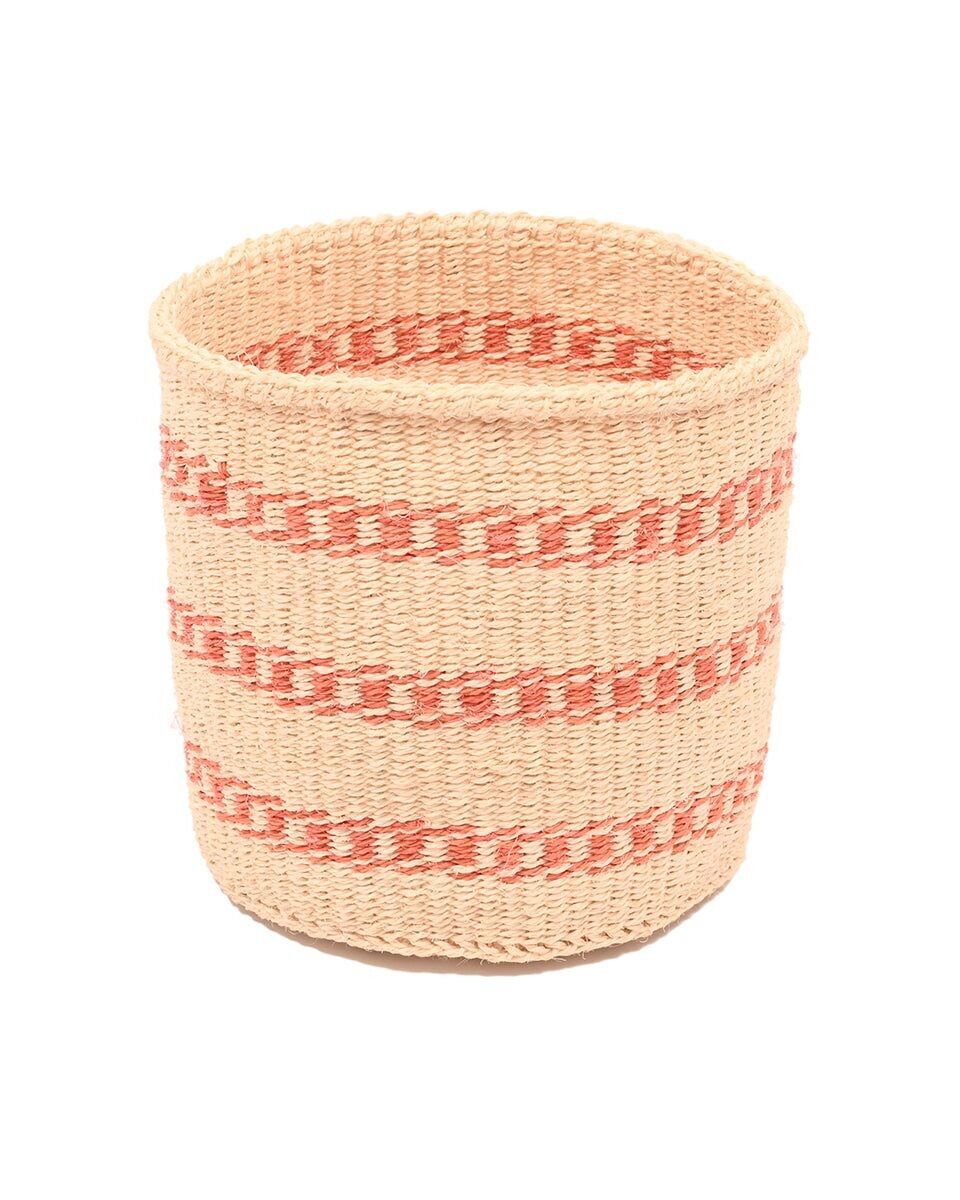 HAJA: Piccolo cestino arancione in sisal