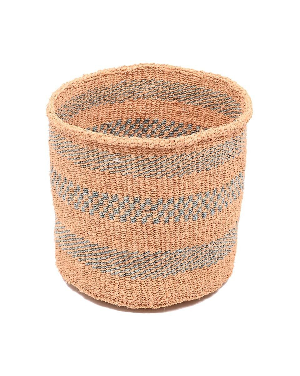 IPI: Cestino piccolo in sisal marrone e azzurro