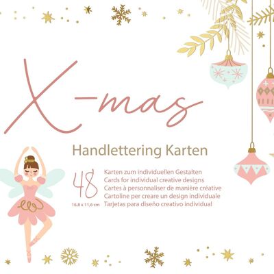 Cartes à écrire à la main "X-Mas", 16,9 x 11,6 cm