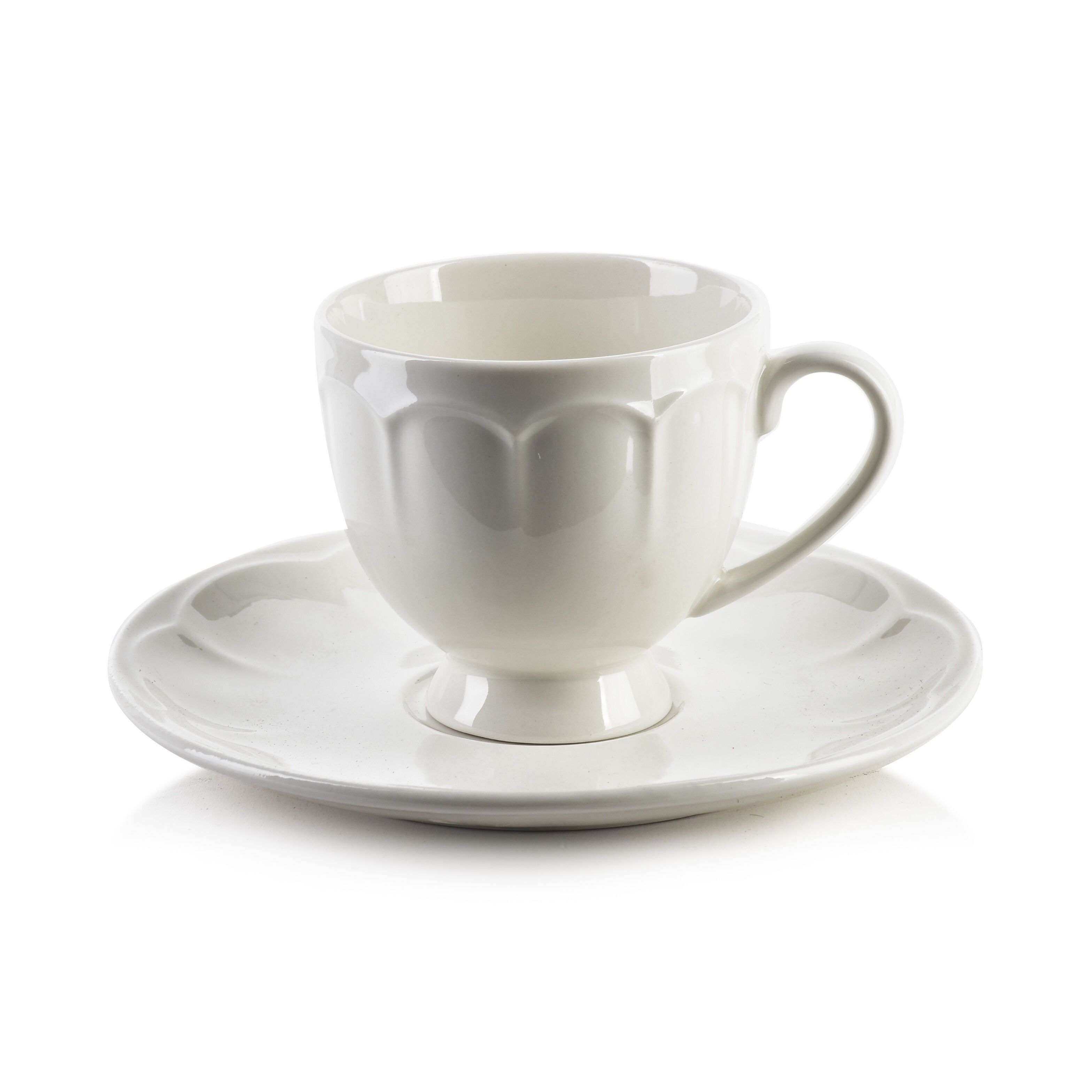HELLA Tazza da caffè espresso e piattino 50ml 7x9xh6.5 piattini 13xh1.5cm